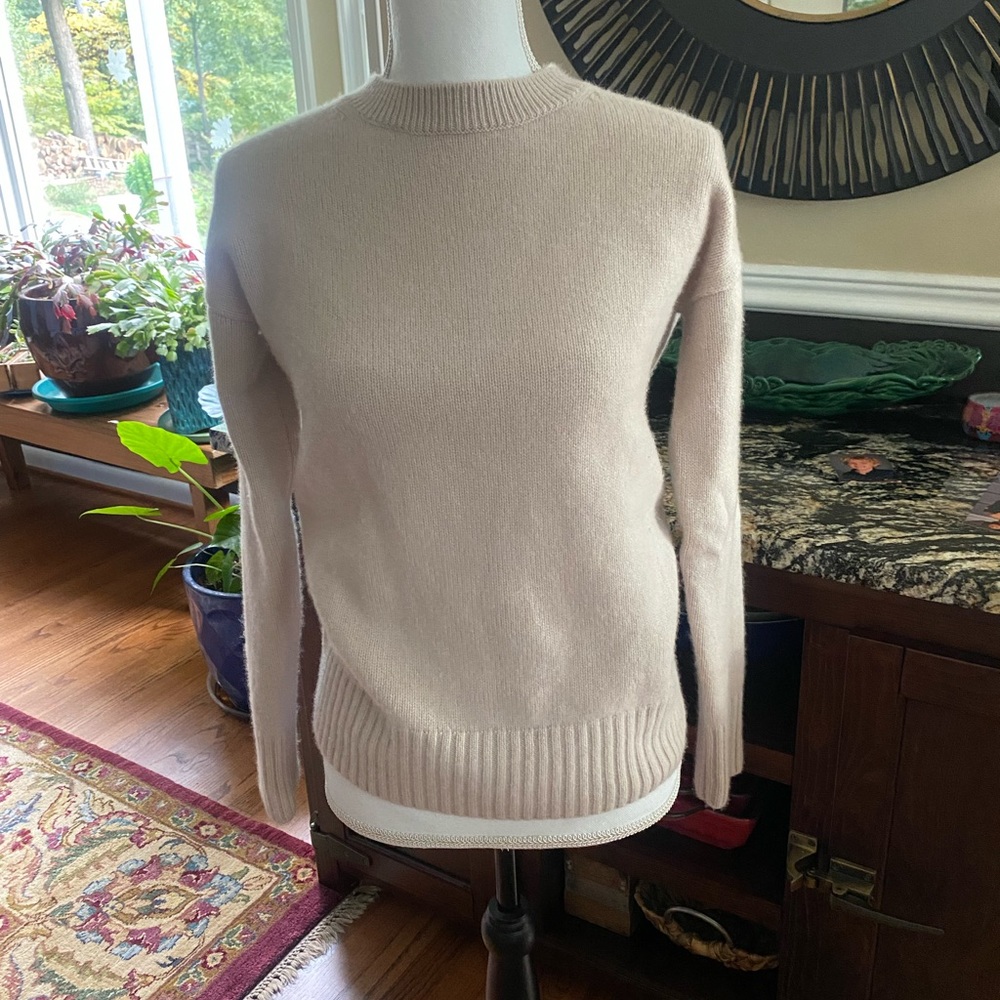 Naked Cashmere Womens Pink Taupe Crewneck Sweater Sz Small Luxury Classic